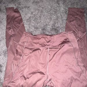 PINK leggings ankle length size medium with lace on ankle
